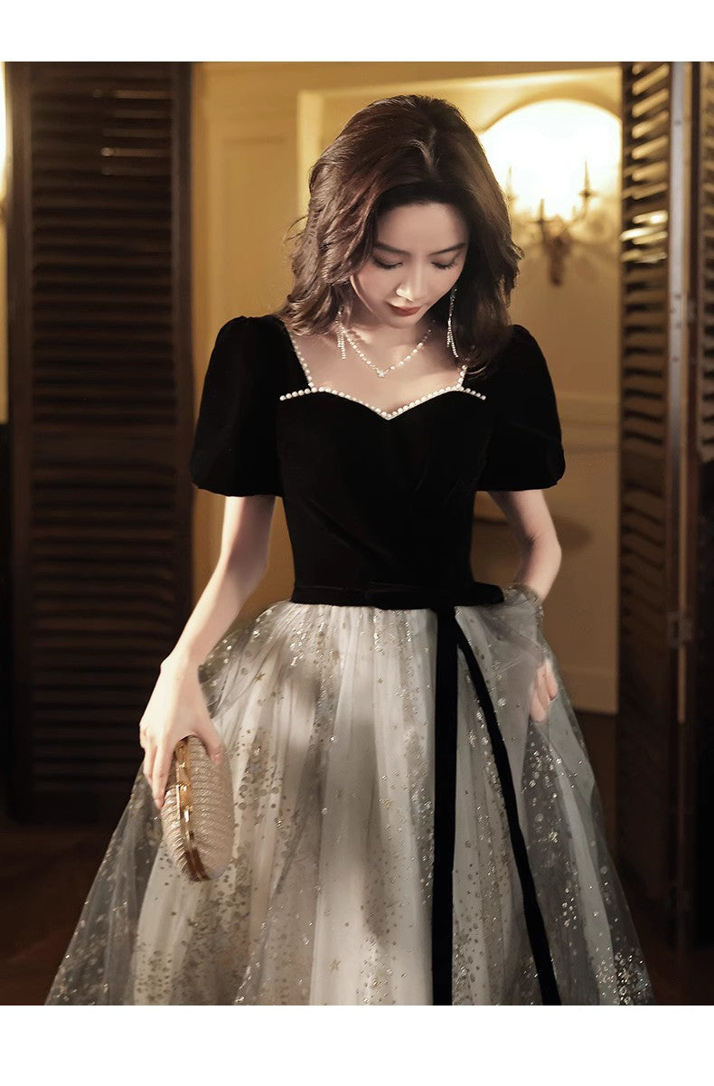 Women's French Light Luxury And Luxurious Black Evening Dress - Enfance-Heureuse