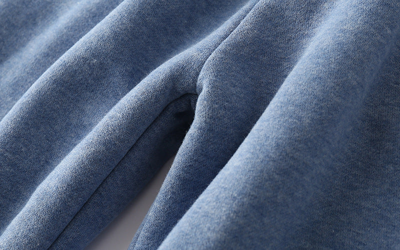 Lamb velvet padded sweatpants - Enfance-Heureuse