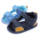 Sandales Velcro en denim pour bébé chaussures pour bébé - Enfance-Heureuse