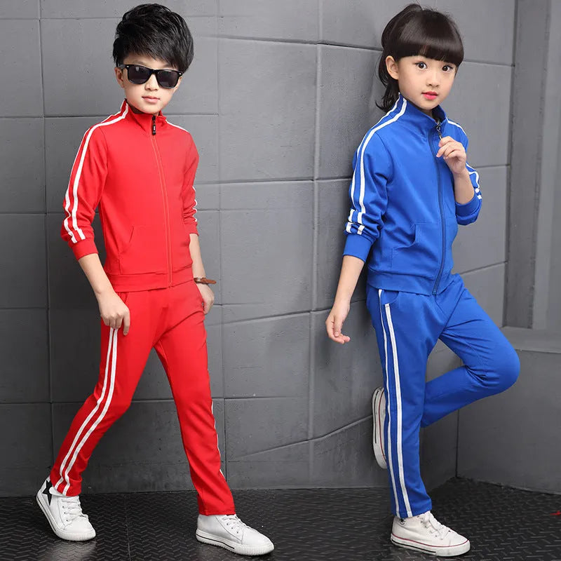 Men's and girls' suits new white sportswear - Enfance-Heureuse