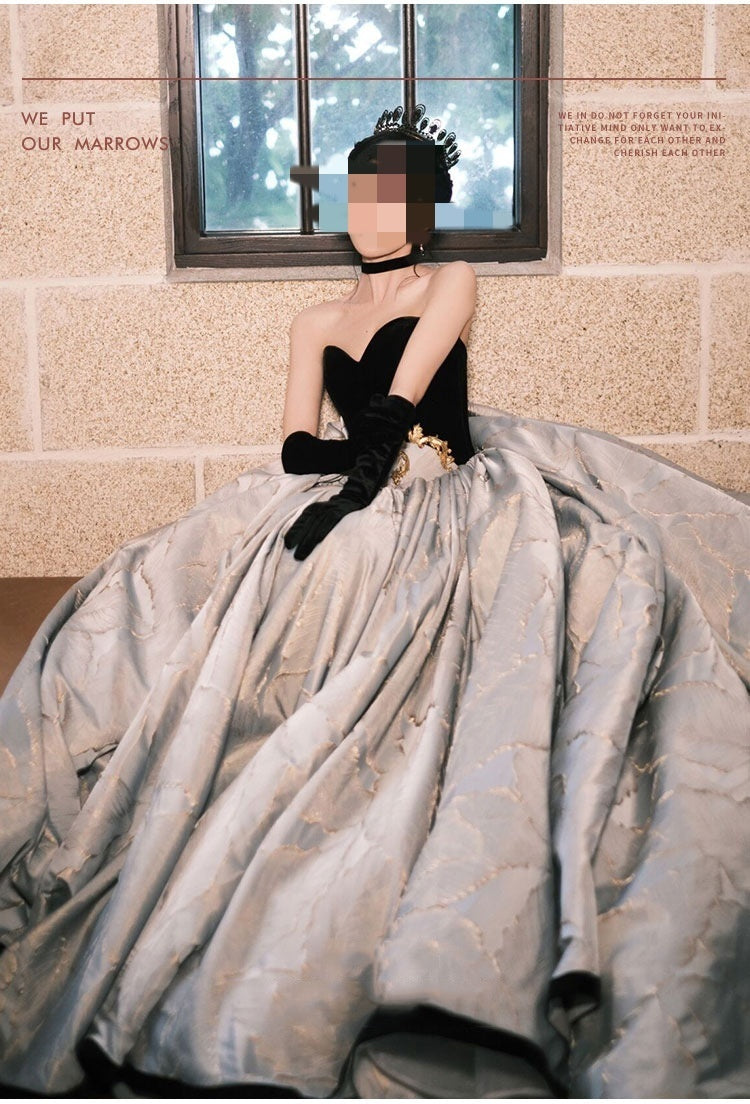 Hepburn Style Toasting Bride's Haute Couture Dress - Enfance-Heureuse