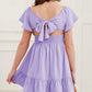 Ruffle Hem Tie-Back Flutter Sleeve Dress - Enfance-Heureuse