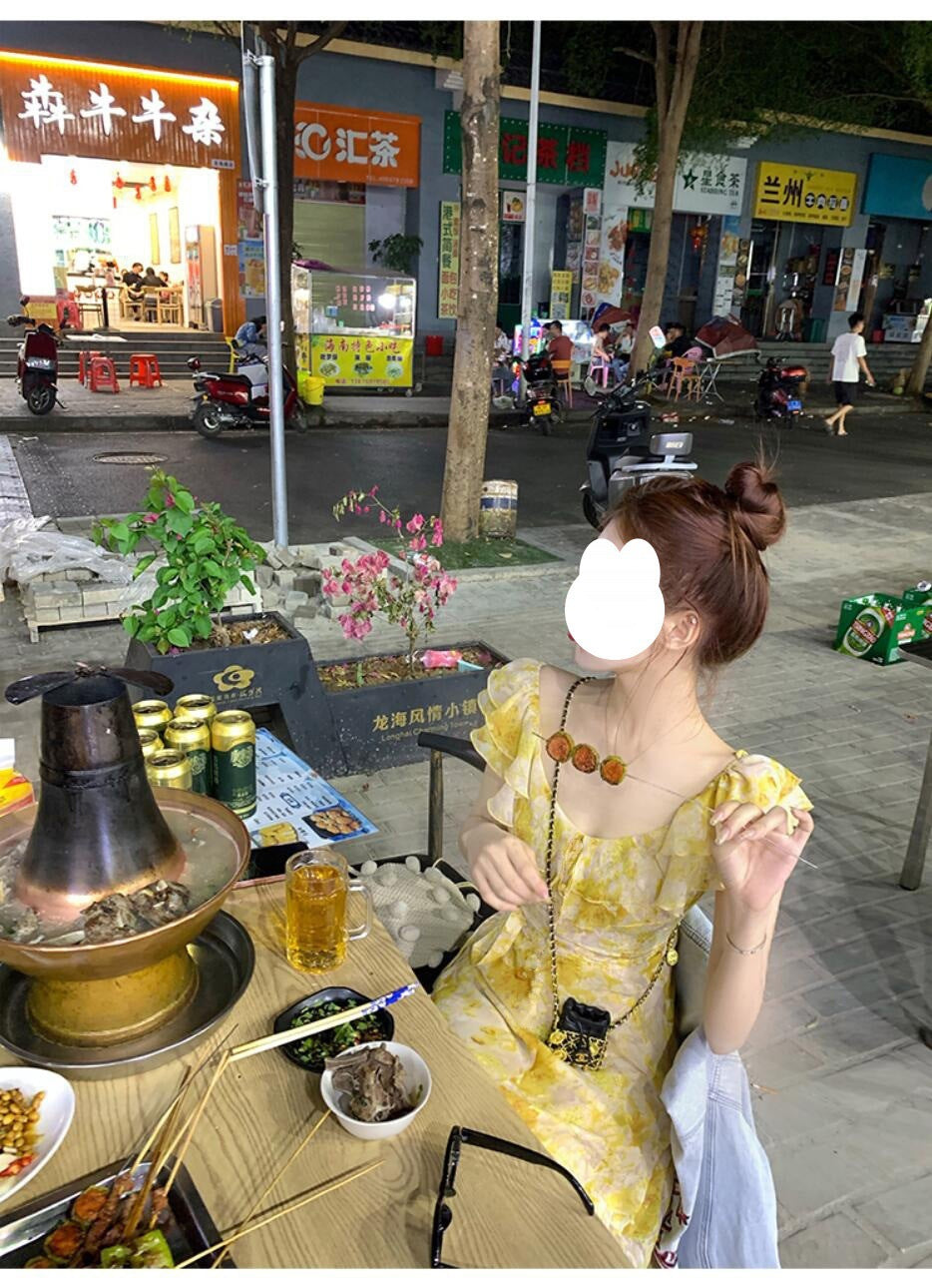 Female Spring And Autumn Beach Vacation Summer Short Sleeve Skirt - Enfance-Heureuse