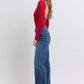 Judy Blue Full Size Raw Hem Mid Rise Jeans