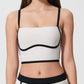 Millennia Contrast Trim Square Neck Active Cami with Detachable Chest Pads - Enfance-Heureuse