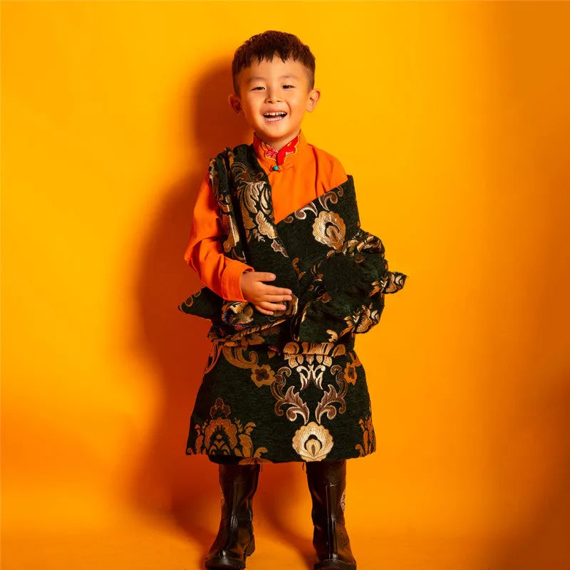 Robe tibétaine pour enfants, - Enfance-Heureuse