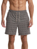 Men's Drawstring Printed Shorts with Pockets - Enfance-Heureuse