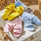 Folding Travel Slippers Hotel House Shoes Removable Non-slip Bathroom Slippers Summer Unisex Slides - Enfance-Heureuse