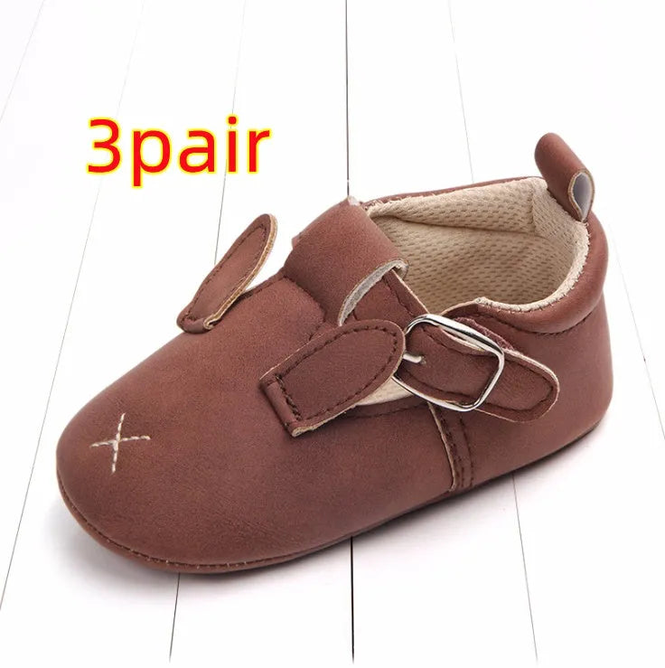 Spring and autumn cartoon animal baby shoes matte leather non-slip soft bottom baby shoes wholesale 0884 - Enfance-Heureuse