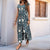 European And American Jumpsuit Printed Wide Leg Jumpsuit