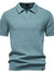 Men's Classic Textured Short Sleeve Polo Shirt - Enfance-Heureuse