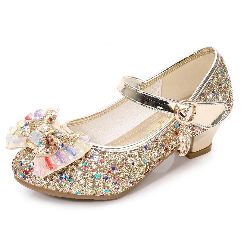 Girls princess leather shoes - Enfance-Heureuse