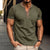 Fashion Short-sleeved Polo Shirt Summer Button V-neck T-shirt Tops Mens Clothing - Enfance-Heureuse