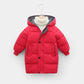 Children's down padded jacket thick mid-length - Enfance-Heureuse