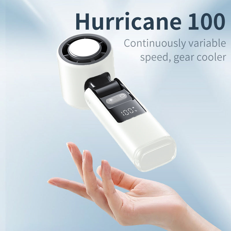 Portable Handheld Fan, Speed Adjustable Turbo Mini Fan, Reduced Temperature Mode, Rechargeable Digital Display Foldable Personal Fan With Night Light, Suitable For Women Men Outdoor - Enfance-Heureuse