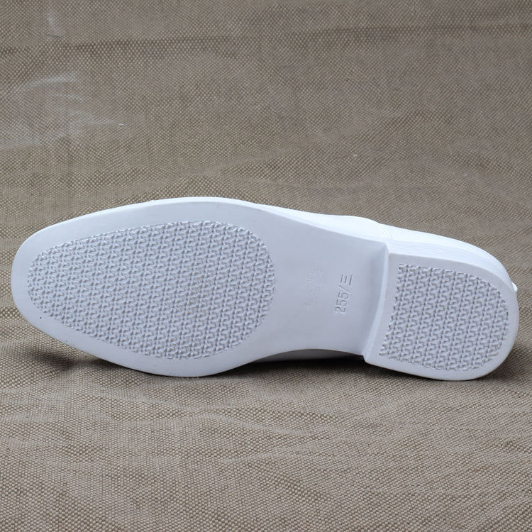 White Mens Formal Low Heel Lace Up Navy Pointed Toe Casual Wedding Shoe Dress Round Toe - Enfance-Heureuse