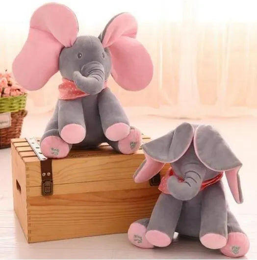 Peek-UN-Boo D'éléphants Interactifs En Peluche Jouet - Enfance-Heureuse