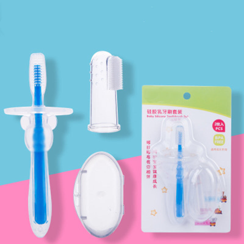 Silicone Baby Toothbrush Kids Teether Training Tool Clear Massager - Enfance-Heureuse