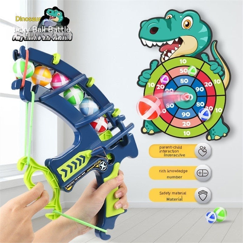 Dinosaur Catapult Sticky Ball Children's Bow And Arrow Toy Shooting - Enfance-Heureuse