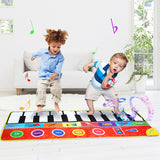 148 * 60cm children''s super large piano music blanket baby dance blanket music carpet piano game mat cross border - Enfance-Heureuse
