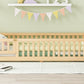 Twin Size Bed Floor Bed With Safety Guardrails And Door For Kids, Natural - Enfance-Heureuse