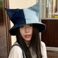 Fashion Colorblock Bucket Hat Personalized Minority Dubin Ear Sun Hat