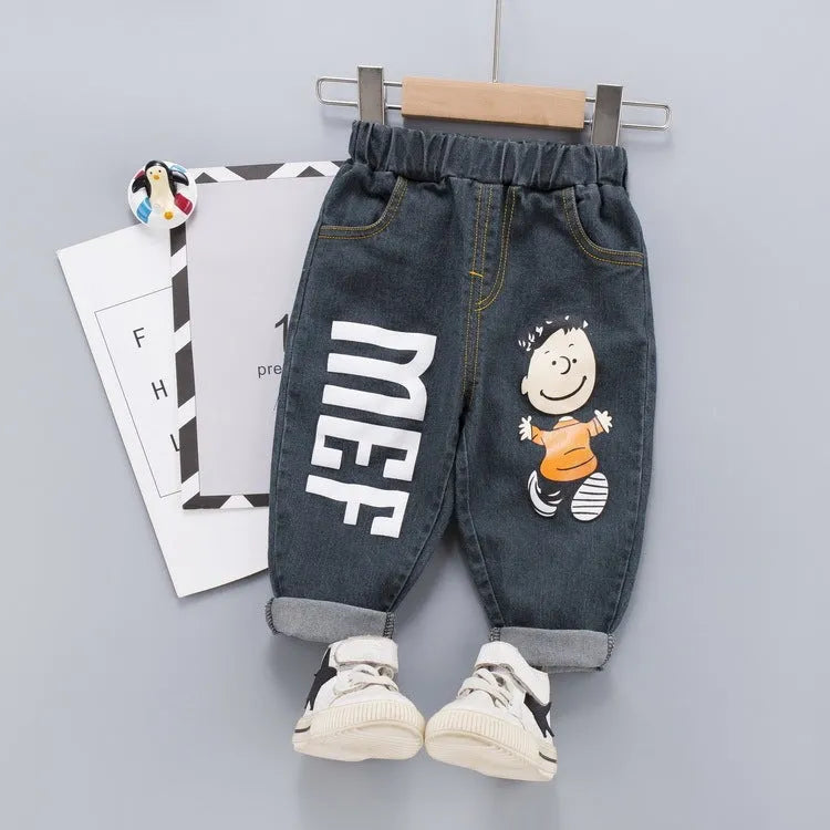 Autumn new children's jeans - Enfance-Heureuse