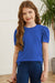 Round Neck Puff Sleeve T-Shirt - Enfance-Heureuse