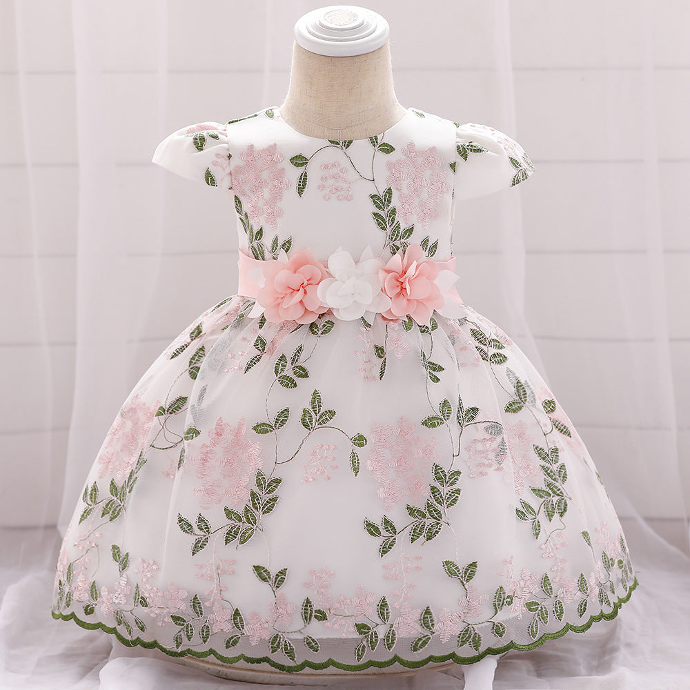 summer children's clothing new baby birthday party wedding dress skirt girls fluffy dress - Enfance-Heureuse