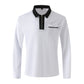 Polos à manches longues et fermeture éclair pour homme, décontractés, col à revers, en coton, avec poches, pour le sport, le golf et le tennis, collection automne 2024