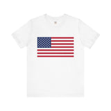 Patriotic Unisex Jersey Short Sleeve Tee - American Flag Design - Enfance-Heureuse