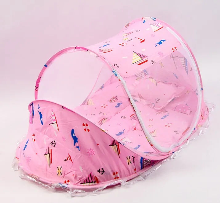 Pliable Bébé Moustiquaire Avec Oreiller + Net 2 pièces Ensemble - Enfance-Heureuse