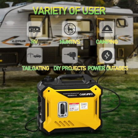 Super Quiet Inverter Generator 2000w Portable Generator, 79.7cc Ultra Light EPA Compliant - Enfance-Heureuse