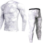 Mens Camouflage Pants & T Shirt Sets Fashion Crossfit T-shirt Compression Brand Clothing Joggers Men Casual Leggings - Enfance-Heureuse