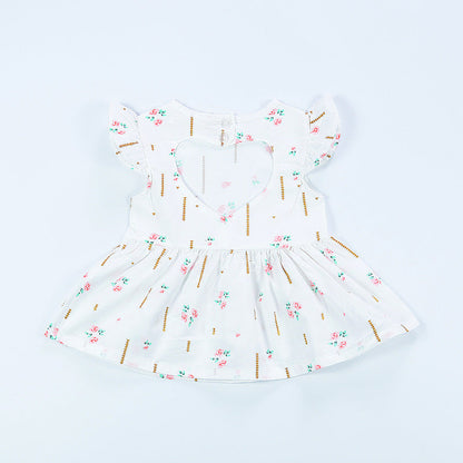 Robe Baby Love Lvkong pour femme, manches volantées, imprimé floral, en coton, vêtements pour enfants