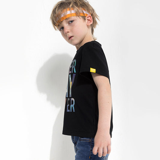 Children's letter print T-shirt - Enfance-Heureuse
