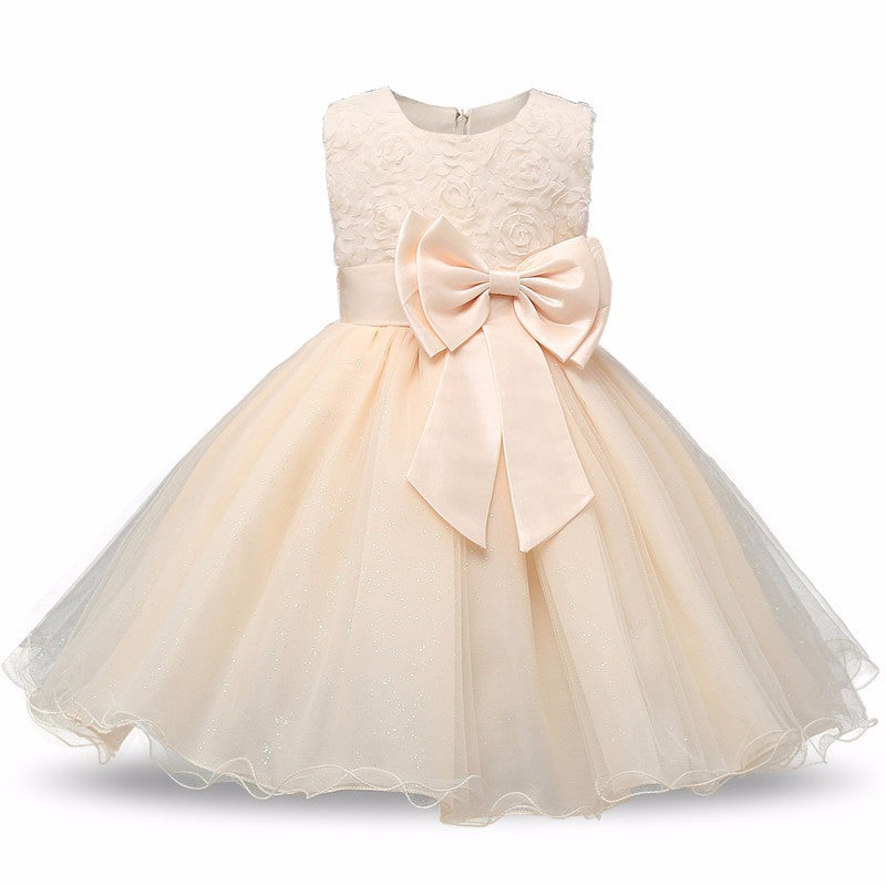 Princess Flower Girl Dress Summer Tutu Wedding Birthday Party Dresses - Enfance-Heureuse