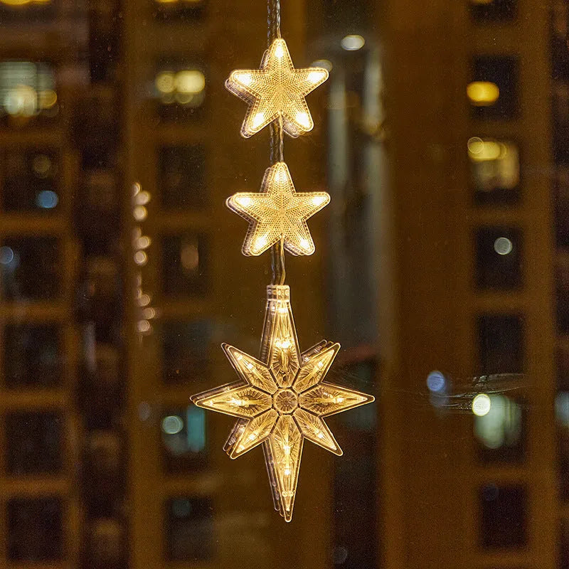 Christmas Atmosphere Layout Sucker Lamp Window Creative Decoration - Enfance-Heureuse