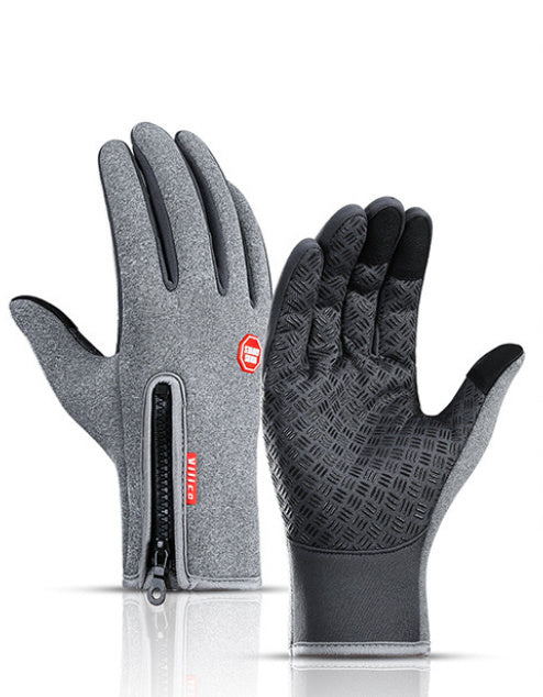 Winter Gloves Touch Screen Riding Motorcycle Sliding Waterproof Sports Gloves With Fleece - Enfance-Heureuse