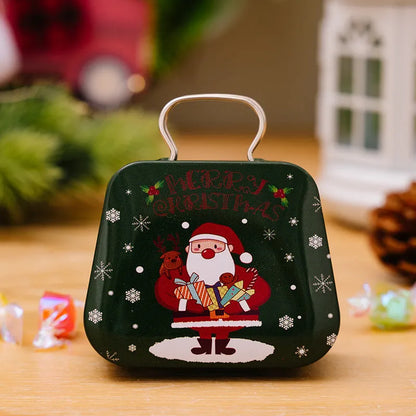 Christmas Decoration Supplies Tinplate Handbag Candy Box - Enfance-Heureuse