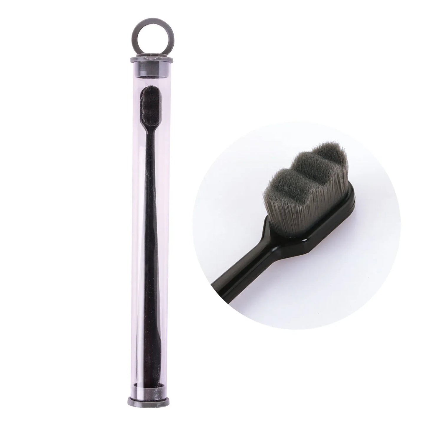 Brosse à dents ultra-fine à poils super doux, brosse de nettoyage en profondeur portable pour outils de soins bucco-dentaires, soins des dents, nettoyage buccal, voyage