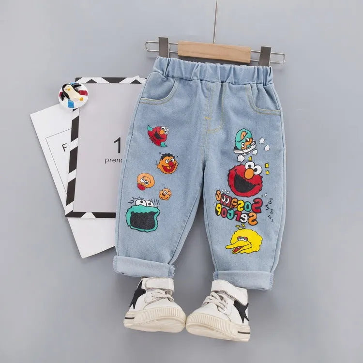 Autumn new children's jeans - Enfance-Heureuse