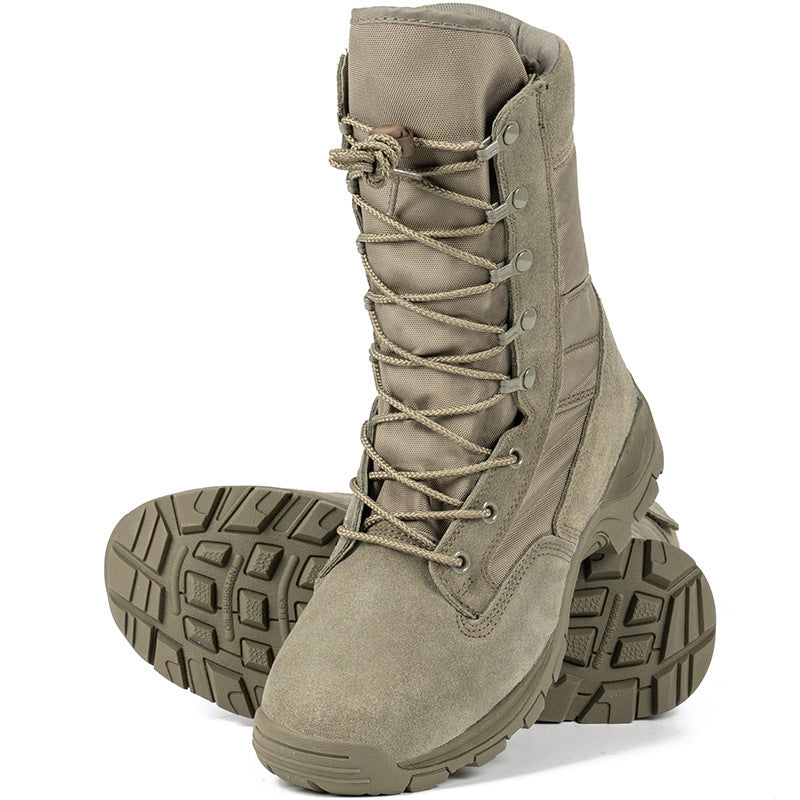 High-top Combat Boots Green Desert Boots Light Combat - Enfance-Heureuse