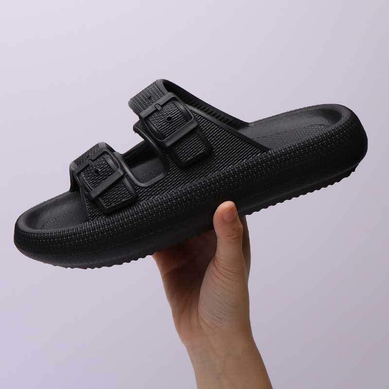 Platform Slippers Women's Summer Buckle Home Shoes Fashion Outdoor Wear Soft Bottom Sandals - Enfance-Heureuse