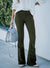 Women's Solid Color High Waist Slim Fit Micro Flared Pants - Enfance-Heureuse