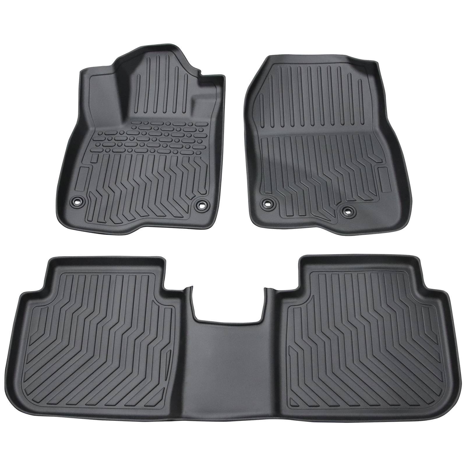 Car Floor Mats For 2023 CRV Hybrid Black All-Weather TPE Rubber Car Mats - Enfance-Heureuse