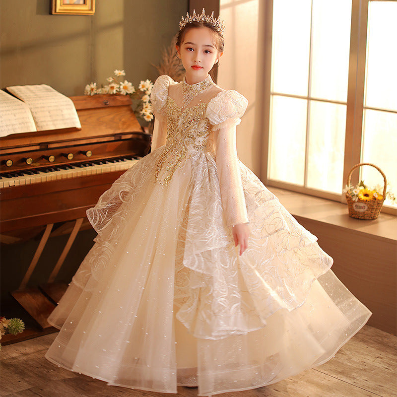 Children Birthday Princess Little Girl Host Children Dress - Enfance-Heureuse
