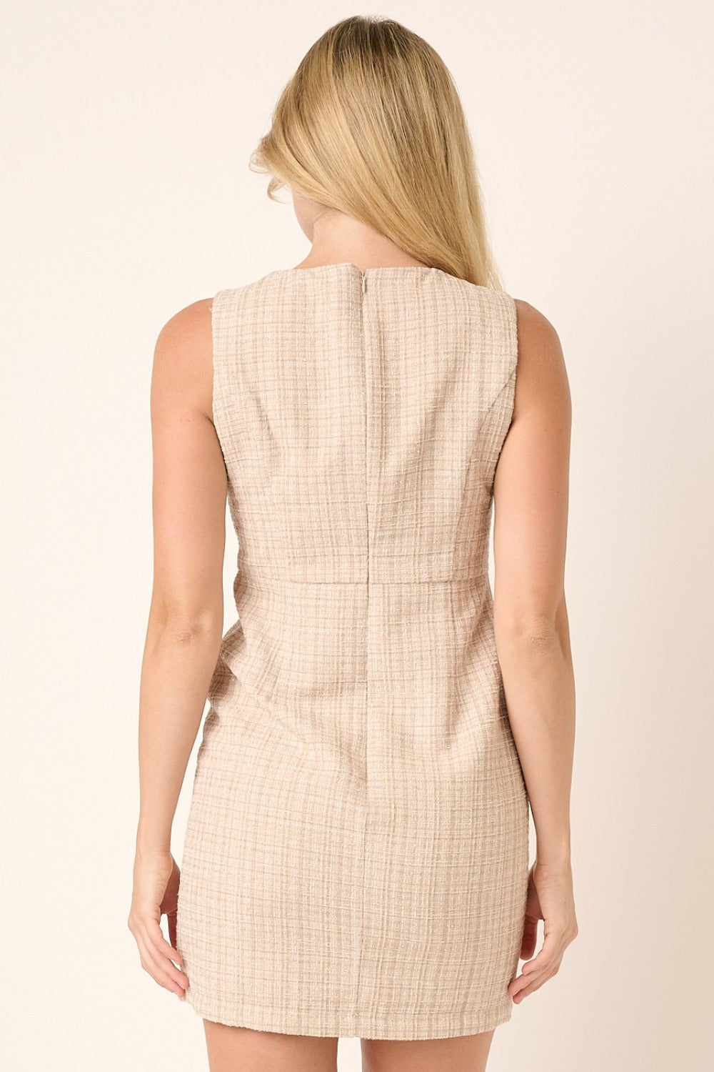 Mittoshop Tweed Sleeveless Mini Dress - Enfance-Heureuse