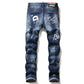 men jeans famous D2 Men slim jeans pants mens denim trousers zipper blue hole Pencil Pants - Enfance-Heureuse
