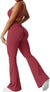 Women Sleeveless Flare Jumpsuits Fitness Yoga Long Pants - Enfance-Heureuse